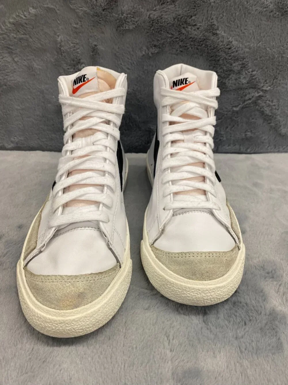 Nike Blazer Mid 77 Blue & White High Top Sneakers Womens Size 10 Gym Casual Shoe